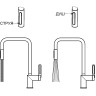 Смеситель для кухни GRANULA 8173 пирит с выдвижным изливом 8173 PIPIT